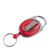 Retractable key chain with clip red|transparent 