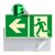 Emergency Exit sign, phosphorescent, plastic, ISO 7010 left 