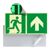 Emergency Exit sign, phosphorescent, plastic, ISO 7010 straight ahead/ upwards 