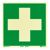First Aid sign, phosphorescent, plastic, ISO 7010 150 x 150 mm 