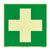First Aid sign, phosphorescent, plastic, ISO 7010 200 x 200 mm 
