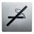 Information signs, stainless steel, 90 x 90 mm No smoking 