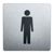 Information signs, stainless steel, 90 x 90 mm Gents 