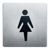 Information signs, stainless steel, 90 x 90 mm Ladies 