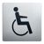 Information signs, stainless steel, 90 x 90 mm Wheelchair