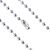 Ball chains with connector 300 mm | 3.2 mm | silver  |  