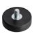 Rubber-coated magnets with thread black  | 22 mm | M4x6,5 mm 