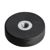 Rubber-coated magnets with internal thread black  | 22 mm