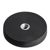 Rubber-coated magnets with internal thread black  | 31 mm