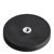 Rubber-coated magnets with internal thread black  | 43 mm
