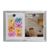 Notice board, indoor, lockable, silver 2x A4