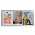 Notice board, indoor, lockable, silver 3x A4