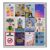 Notice board, indoor, lockable, silver 12x A4