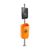Dog waste station with bag dispenser, outdoor, orange bin, dispenser black