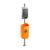 Dog waste station with bag dispenser, outdoor, orange bin, with A4 information compartment dark grey