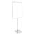 Poster frame with base and mount (set) A3 transparent  | Base: grey  | Aluminium rod adjustable from 350 to 550 mm 