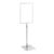 Poster frame with base and mount (set) A4 transparent  | Base: grey  | Aluminium rod adjustable from 350 to 550 mm 