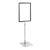 Poster frame with base and mount (set) A4 black  | Base: grey  | Aluminium rod adjustable from 350 to 550 mm 
