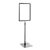 Poster frame with base and mount (set) A4 black  | Base: black  | Aluminium rod adjustable from 350 to 550 mm 