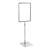 Poster frame with base and mount (set) A4 grey  | Base: grey  | Aluminium rod adjustable from 350 to 550 mm 