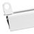 Hanger for poster hanging rail set with clamping, with round hole white 