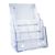 Wall-mounted/free-standing leaflet holder, polystyrene, transparent PTXC 4 x A4