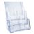 Wall-mounted/free-standing leaflet holder, polystyrene, transparent PTXC 3 x A4 + 1/3 A4