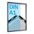 Snap frame, aluminium, A1 black  | 25 mm | Mitred 