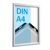 Snap frame, aluminium, A4 silver  | 17 mm | Mitred 