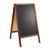 Wooden pavement sign WOOD-STOP Lite S, 44 x 66 cm chalkboard, wood look wood look 