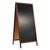 Wooden pavement sign WOOD-STOP Lite XL, 64 x 136 cm wood look 