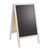 Wooden pavement sign WOOD-STOP Lite S, 44 x 66 cm chalkboard, white white 