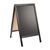 Wooden pavement sign WOOD-STOP Lite S, 44 x 66 cm chalkboard, black black 