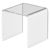 Acrylic U stand, transparent 75 x 75 x 75 mm 