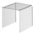 Acrylic U stand, transparent 100 x 100 x 100 mm 