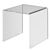 Acrylic U stand, transparent 150 x 150 x 150 mm 