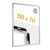 Snap frame, aluminium, B2, self-adhesive silver  | Mitred 