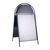 Pavement sign steel A1 STEEL-STOP with header board  | black 