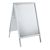 Pavement sign A1 Outdoor SOLID-STOP 32 mm | Mitred  | silver 