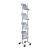 Leaflet stand with castors LINCOLN, metal, 4x A4, silver 4 | 4x A4