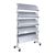 Leaflet stand with castors LINCOLN, metal, 20x A4, silver 5 | 20x A4