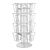 Postcard stand JACKSON, rotating, metal, silver, 24 x A6 