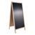 Wooden pavement sign WOOD-STOP Lite XL, 64 x 136 cm wood look light 
