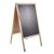 Wooden pavement sign WOOD-STOP, Lite L, 53 x 80 chalkboard wood look light 