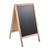 Wooden pavement sign WOOD-STOP, Lite S, 44 x 66 chalkboard, nature wood look light 
