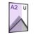 Magnetic poster frame, A2, mitred, single-sided, silver/black A2 420 x 594 mm 