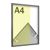 Aluminium photo frame, transparent styrene black | A4 21 x 29,7 cm | glossy