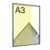 Aluminium photo frame, transparent styrene black | A3 29,7 x 42 cm | glossy