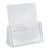 Leaflet holder, parallel trays, polystyrene, portrait, transparent, Taymar 2 | 1/3 A4