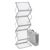 Brochure stand foldable BOSTON 12 x A4 or 6 x A3 with case, white A3  | white  | with case 